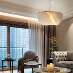 Подвесной светильник с белыми изящными декоративными лепестками Volumetric Petal Lamp варинант исполнения - 4 | Loft Concept в Новосибирске