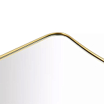 Зеркало золотистое с закруглёнными углами Thin Frame варинант исполнения - 2 | Loft Concept в Новосибирске
