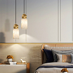 Подвесной светильник светодиодный с цилиндрическим плафоном Stone Helios варинант исполнения - 4 | Loft Concept в Новосибирске