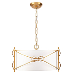 Люстра в форме цилиндра с белым тканевым абажуром Simple Knot варинант исполнения - 1 | Loft Concept в Новосибирске