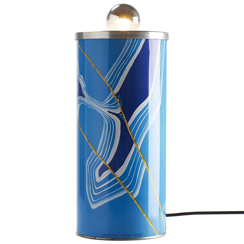 Настольная дизайнерская лампа Poltronova Sempronio Table Lamp Голубой Синий в Новосибирске | Loft Concept 