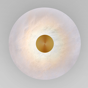 Бра светодиодный с мраморным рассеивателем 20 см латунь