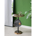 Столик приставной с абстрактным основанием и акцентом в виде золотистого диска Heavenly Space варинант исполнения - 6 | Loft Concept в Новосибирске