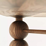Обеденный стол деревянный с круглыми декоративными элементами на ножках Koko варинант исполнения - 3 | Loft Concept в Новосибирске