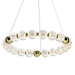 Люстра подвесная кольцевая с прозрачными рифлеными шарообразными плафонами Crystal Globule варинант исполнения - 1 | Loft Concept в Новосибирске