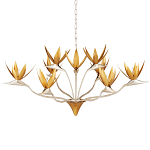 Люстра с плафонами в виде цветов Golden Bird of Paradise варинант исполнения - 4 | Loft Concept в Новосибирске