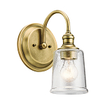 Бра с прозрачным стеклянным абажуром в форме цилиндра Kichler варинант исполнения - 7 | Loft Concept в Новосибирске