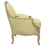 Кресло Ava Classical Armchair green striped flax варинант исполнения - 1 | Loft Concept в Новосибирске