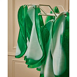 Люстра из стеклянных зеленых лепестков Petalled Illuminator варинант исполнения - 8 | Loft Concept в Новосибирске