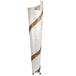 Торшер из перламутра на металлическом каркасе Indonesian Spiral 2 варинант исполнения - 3 | Loft Concept в Новосибирске