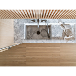 Кухонный гарнитур из камня и дерева с раздвижными дверцами TIVALÌ 2.0 Dada Engenereed Kitchen варинант исполнения - 8 | Loft Concept в Новосибирске