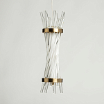 Подвесной светильник с цилиндром из прозрачных стеклянных трубок Nembus варинант исполнения - 5 | Loft Concept в Новосибирске