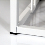 Пуф квадратный фиолетовый велюр на белом металлическом основании Celeste Purple варинант исполнения - 4 | Loft Concept в Новосибирске