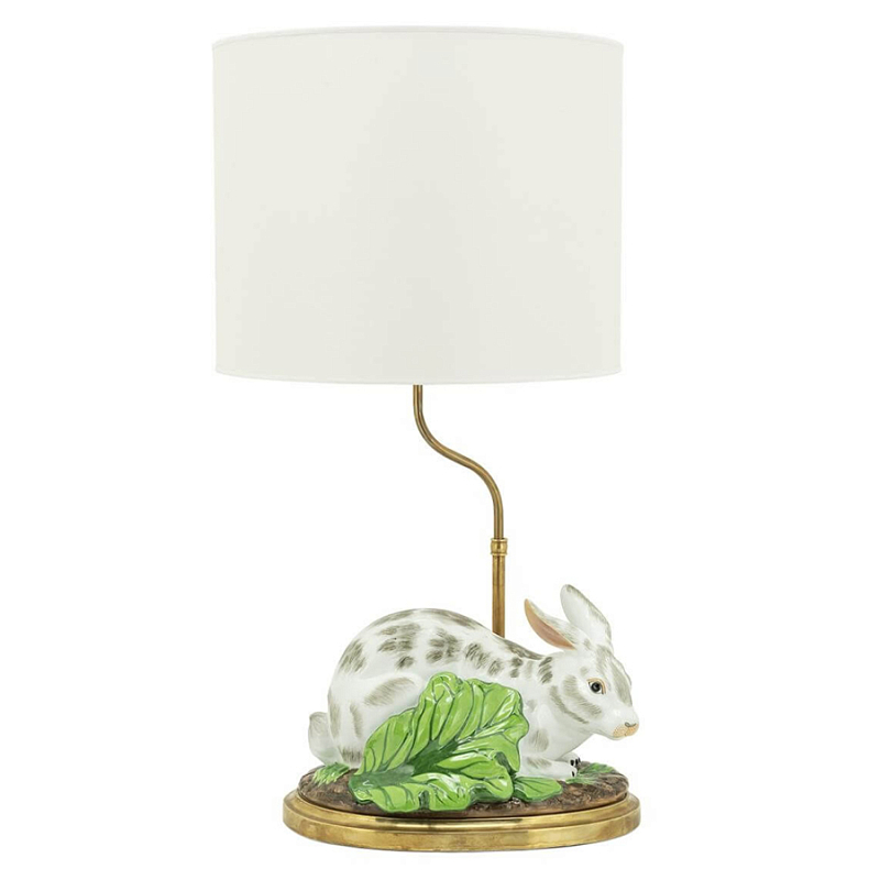 Настольная лампа ABHIKA LAMPTABLE RABBIT Зеленый Золотой Белый в Новосибирске | Loft Concept 