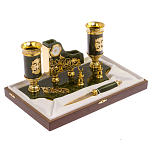 Настольный письменный набор из нефрита с ножом для бумаг в подарочной коробке Maecenas варинант исполнения - 3 | Loft Concept в Новосибирске