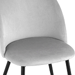 Мягкий стул в сером велюре Miruna Chair варинант исполнения - 7 | Loft Concept в Новосибирске