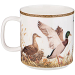 Кружка из фарфора с изображением уток и собаки 400 мл Hunting Porcelain Collection варинант исполнения - 1 | Loft Concept в Новосибирске