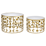 Набор из двух столов из металла Brass Symphony Moon варинант исполнения - 2 | Loft Concept в Новосибирске