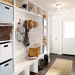 Потолочный светильник для ванных комнат со стеклянным плафоном и одной лампой Hinkley варинант исполнения - 2 | Loft Concept в Новосибирске