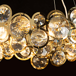 Люстра подвесная из золотых колец 57 см Golden Circles варинант исполнения - 5 | Loft Concept в Новосибирске