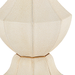 Настольная лампа с фактурным конусовидным абажуром и кожаным каркасом Malifis варинант исполнения - 1 | Loft Concept в Новосибирске