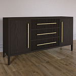 Буфет Primo с тремя ящиками и двумя фасадами Темный орех варинант исполнения - 2 | Loft Concept в Новосибирске