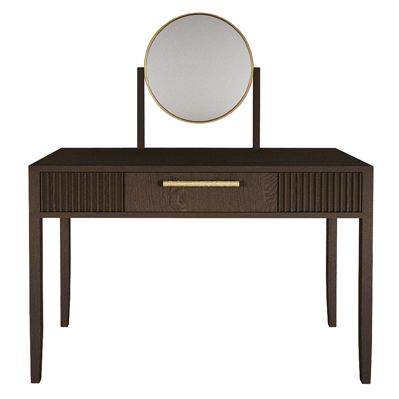 Туалетный Стол с зеркалом Primo Темный орех Орех Золотой в Новосибирске | Loft Concept 