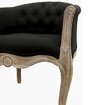 Кресло низкое в стиле прованс Louis French Armchair black flax варинант исполнения - 4 | Loft Concept в Новосибирске