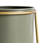 Кашпо из металла и латуни Elegance Elevated Planters оливковое  варинант исполнения - 3 | Loft Concept в Новосибирске