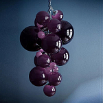 Люстра Grape Balls Сливовый цвет стекла варинант исполнения - 1 | Loft Concept в Новосибирске
