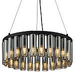 Люстра со стеклянными цилиндрическими плафонами Luminous Cylinders Smoky Round варинант исполнения - 1 | Loft Concept в Новосибирске