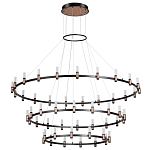 Люстра подвесная с тремя круглыми ярусами и цилиндрическими плафонами Arnaut Light варинант исполнения - 2 | Loft Concept в Новосибирске