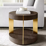 Дизайнерский журнальный стол круглый на 4-х ножках с подстольем Hufok варинант исполнения - 1 | Loft Concept в Новосибирске