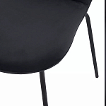 Стул черный с обивкой из велюра Black Archie Chair варинант исполнения - 6 | Loft Concept в Новосибирске