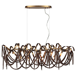 Люстра подвесная линейная с переплетенными металлическими лентами и цепочками Atlantis Chain варинант исполнения - 4 | Loft Concept в Новосибирске