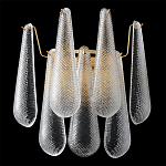 Бра с подвесками из рифленного стекла в форме капель Textured Glass варинант исполнения - 3 | Loft Concept в Новосибирске