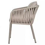 Стул серо-бежевый с декоративным плетением на спинке и подлокотниках Chair Weave варинант исполнения - 6 | Loft Concept в Новосибирске