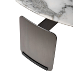 Столик журнальный с круглой мраморной столешницей на трех опорах Marble Stone Drawing варинант исполнения - 7 | Loft Concept в Новосибирске