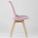 Стул с мягким велюровым сиденьем Arvika Pink варинант исполнения - 2 | Loft Concept в Новосибирске