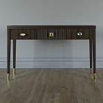 Дизайнерский Письменный стол Elsa Dreams Walnut с тремя ящиками варинант исполнения - 1 | Loft Concept в Новосибирске