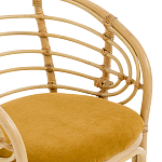 Кресло из ротанга с сиденьем из велюра Vini Rattan Armchair варинант исполнения - 5 | Loft Concept в Новосибирске