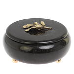 Шкатулка круглая из натурального камня змеевик Stone Casket варинант исполнения - 2 | Loft Concept в Новосибирске