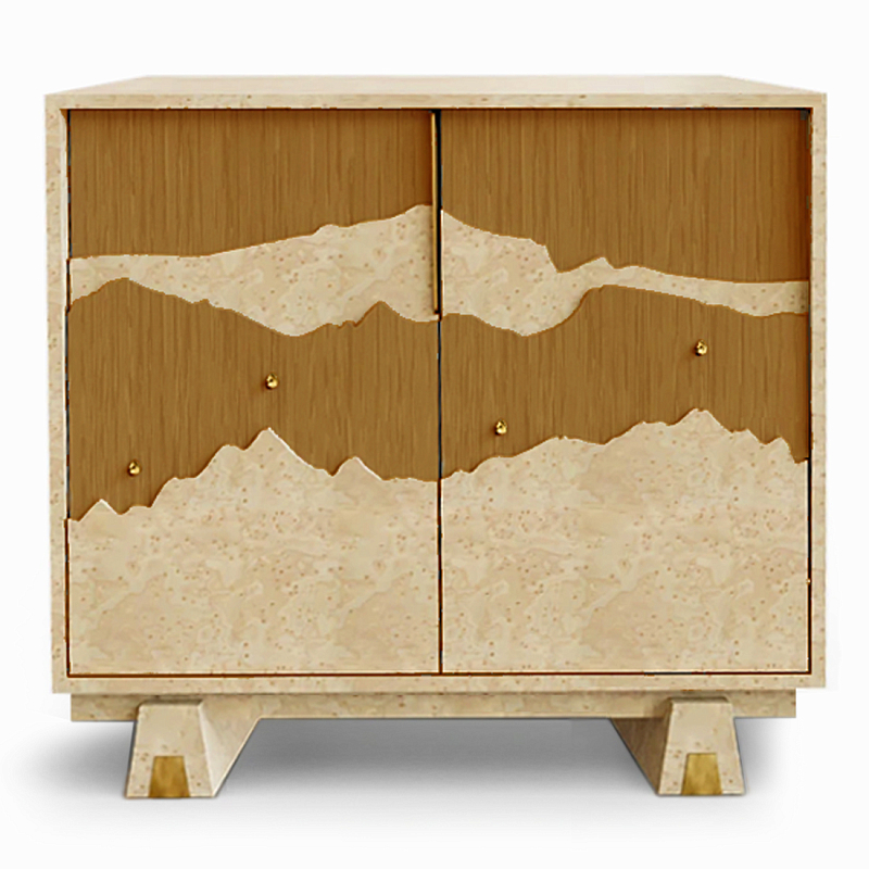 Буфет Okinawa Ginger Бежевый Горчичный Золотой в Новосибирске | Loft Concept 