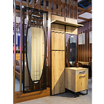 Зеркало овальное в металлической оправе в стиле лофт Urban Style Space варинант исполнения - 4 | Loft Concept в Новосибирске