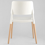 Пластиковый стул на ножках из массива бука Ferret White 4 шт варинант исполнения - 6 | Loft Concept в Новосибирске