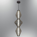 Подвесной светильник вертикальный с плетеным металлическим каркасом Metal Interweaving варинант исполнения - 1 | Loft Concept в Новосибирске