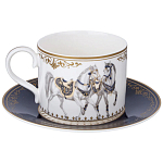 Чайный сервиз из фарфора с изображением лошадей на 6 персон 14 предметов Porcelain Horse Set варинант исполнения - 3 | Loft Concept в Новосибирске