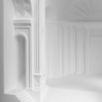 Встраиваемый в стену гипсовый светильник под покраску с арками и рельефными колоннами Antiquity Athena варинант исполнения - 8 | Loft Concept в Новосибирске