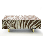 Кофейный стол Kenya Coffee Table Bone Inlay ZEBRA Beige  варинант исполнения - 2 | Loft Concept в Новосибирске