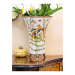 Ваза из фарфора с бронзовой стрекозой  Paradise Dragonfly варинант исполнения - 7 | Loft Concept в Новосибирске